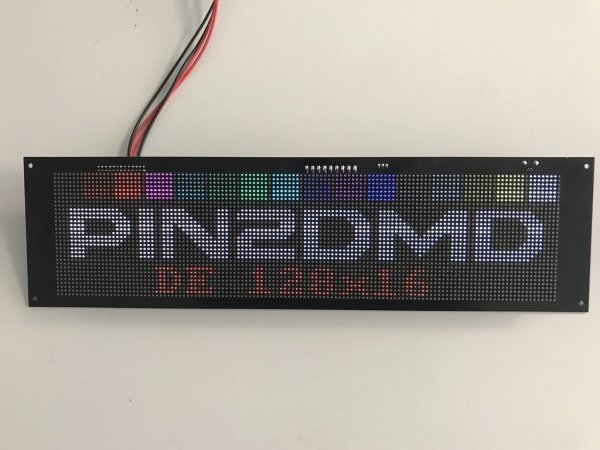 PIN2DMD - Display "Evolution Data East" 128x16
